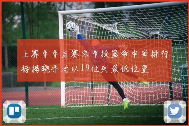上赛季季后赛末节投篮命中率排行榜揭晓乔治以19位列最低位置